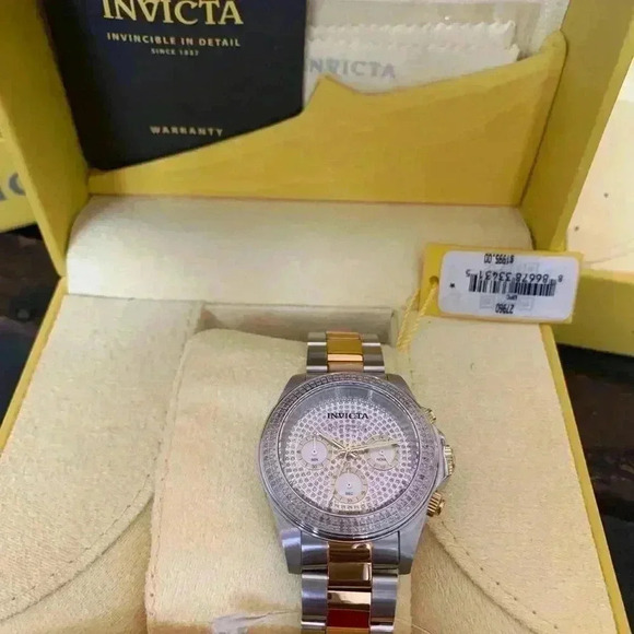 INVICTA SPEEDWAY PAVE DIAMOND, SS/GOLD WATCH  - Picture 5 of 6